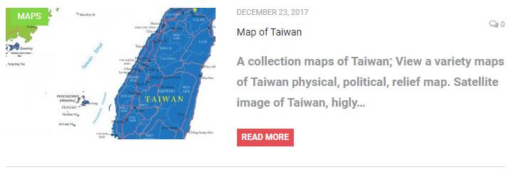 Map of Taiwan -  related